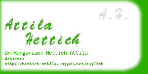 attila hettich business card